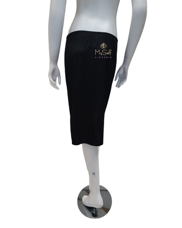 Nina Von C 22 270 111  24" Black A Line Half Slip with Slit myselflingerie.com